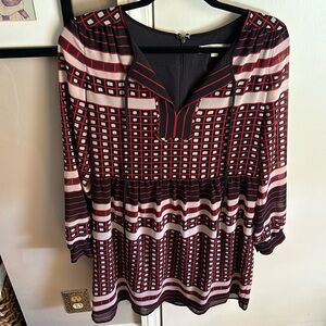 Loft, size small, long sleeved dress, worn once, lined with sheer sleeves